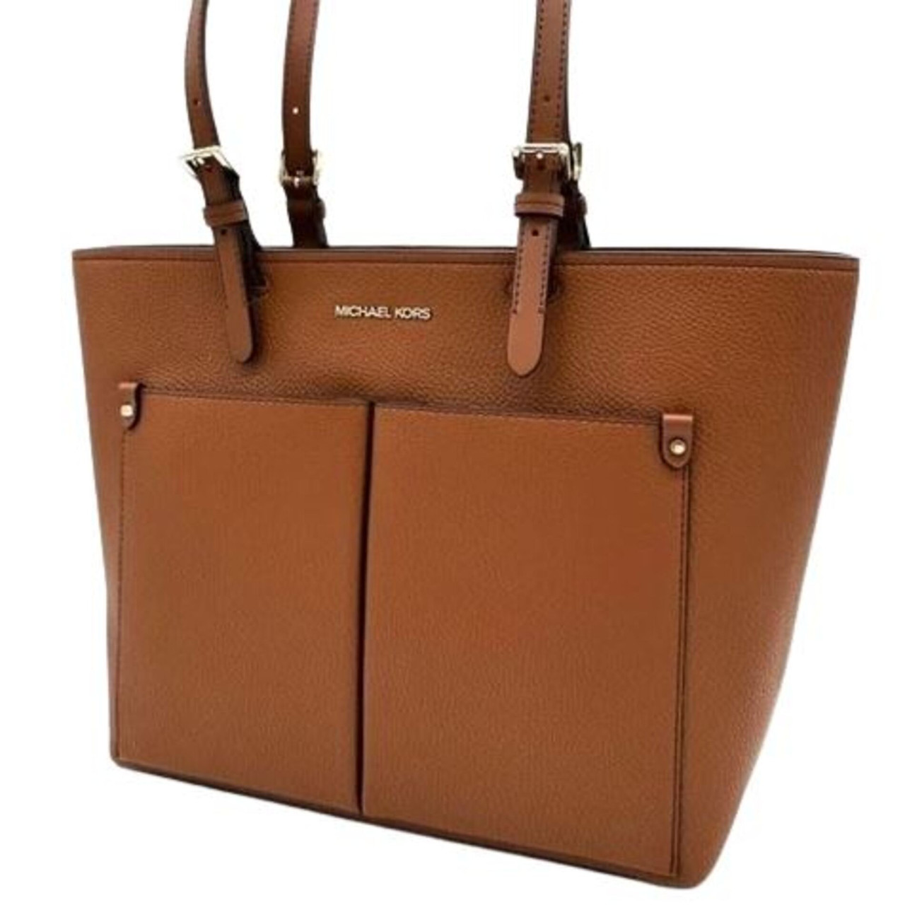 Michael Kors Jet Sest Travel Medium Double Pocket Tote (Luggage