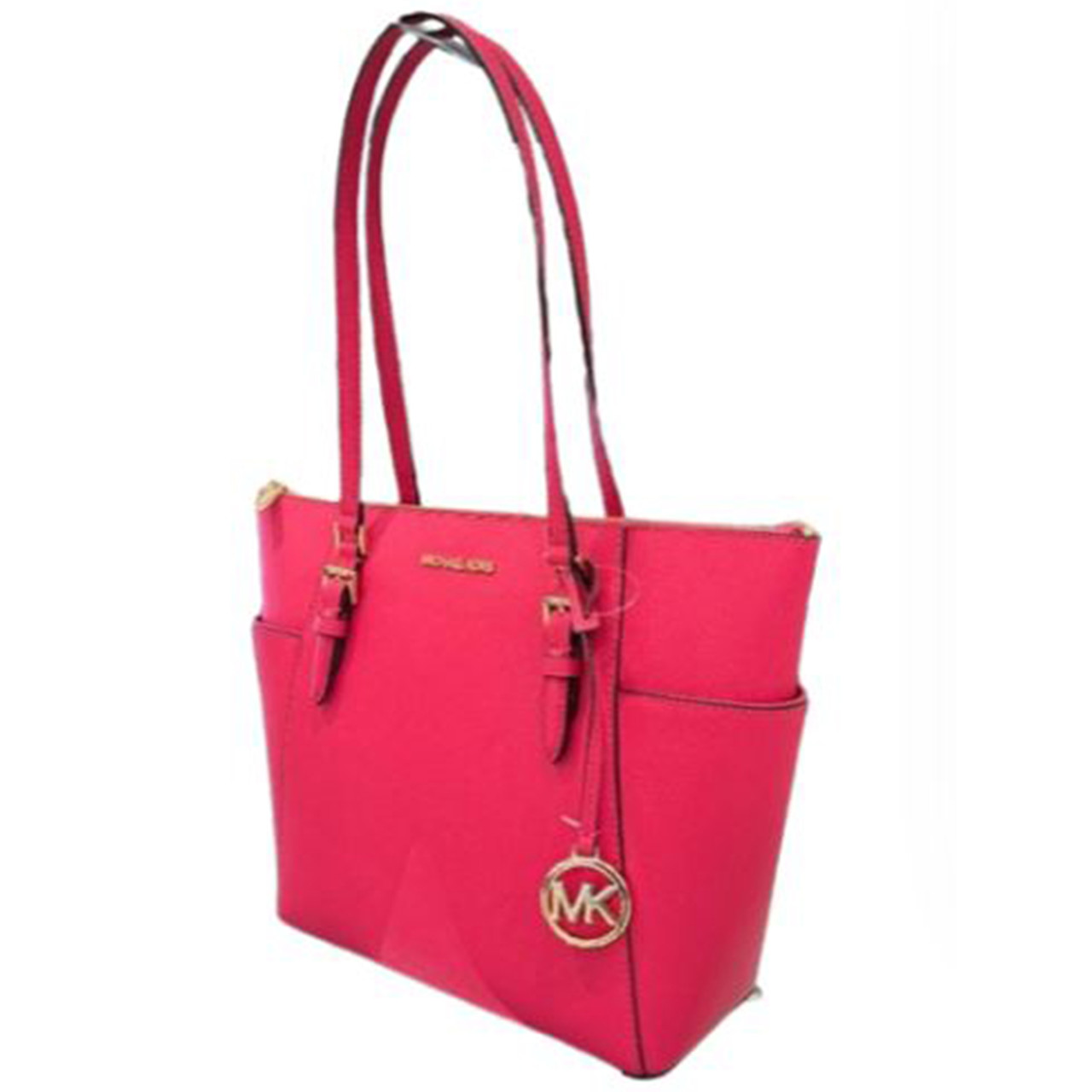 MICHAEL KORS トートバッグ ピンク バタフライ 蝶 レザー マイケル 