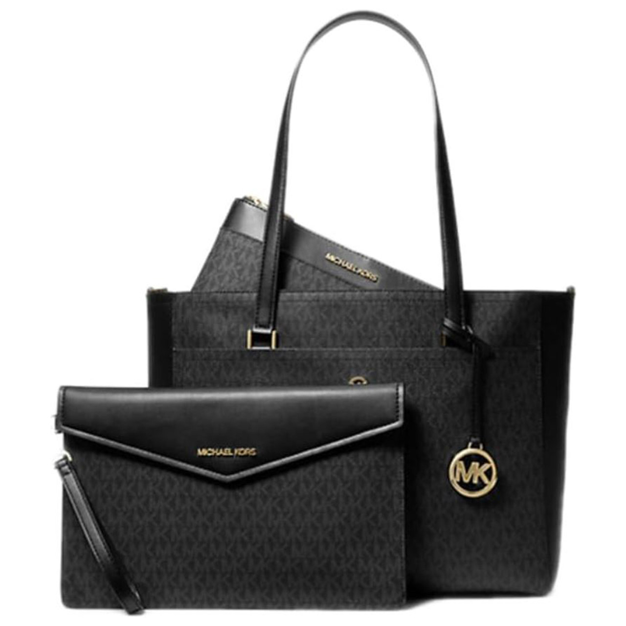 Michael Kors Maisie 3 In 1 Large Top Zip Tote Crossbody Pouch