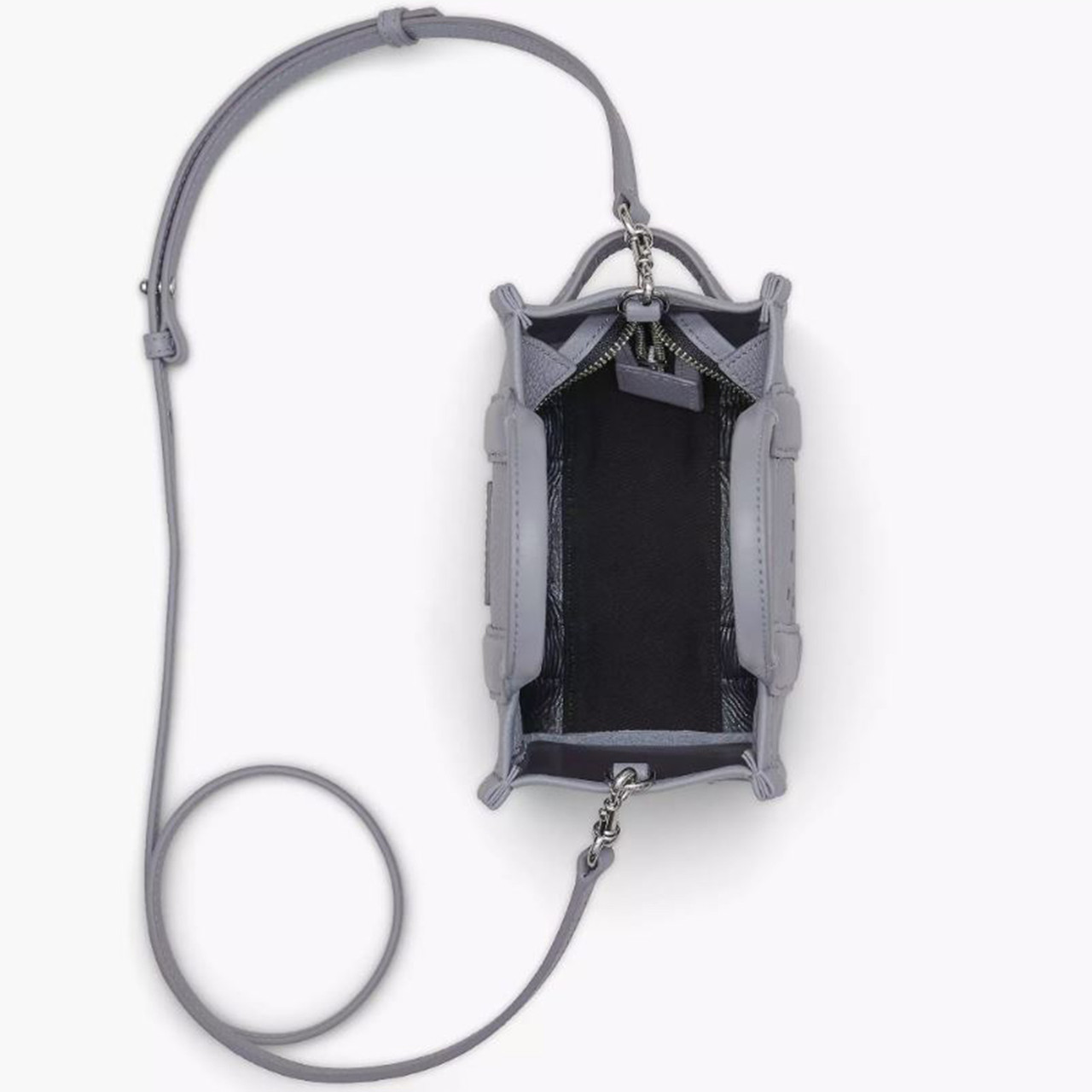 Marc Jacobs The Leather Crossbody Tote Bag Wolf Grey H053L01RE22 