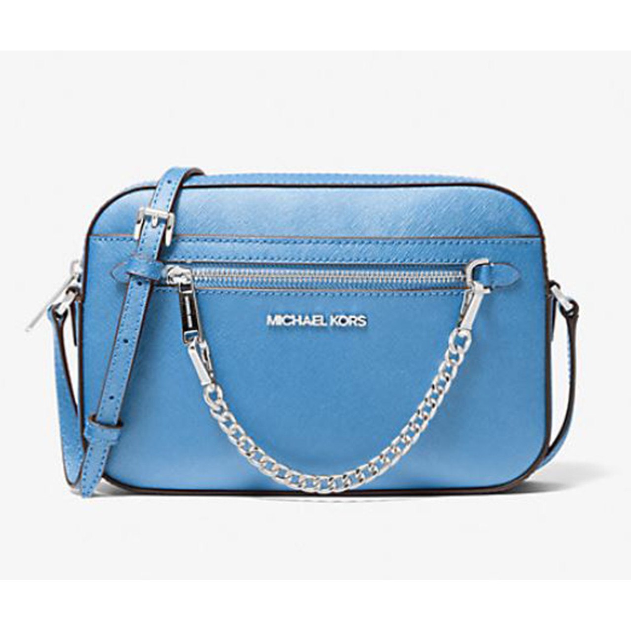 Michael Kors Jet Set Large Crossbody Bag (Pacific Blue)35T1STTC9L