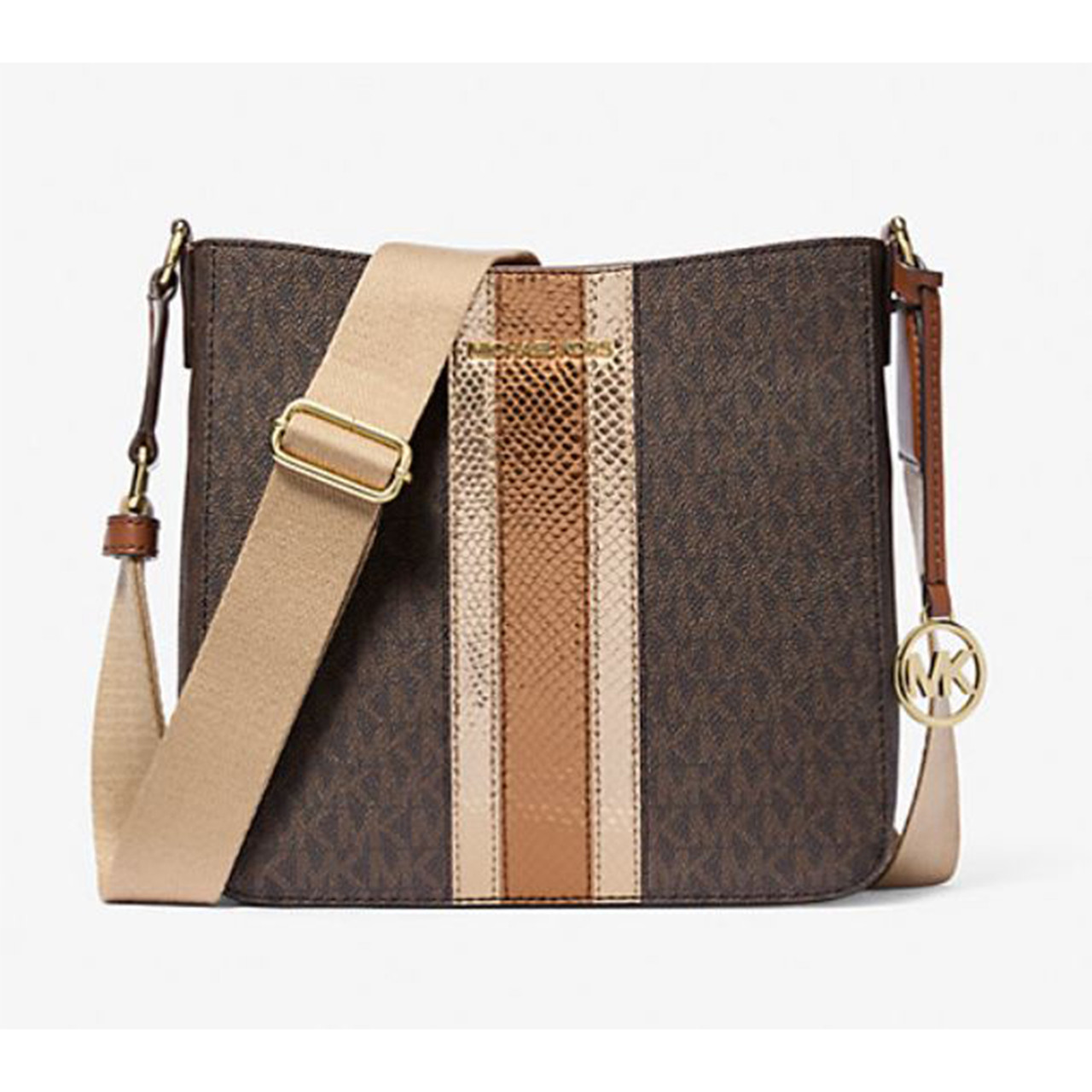 Michael Kors Jet Set Travel Small Signature Logo and Metallic