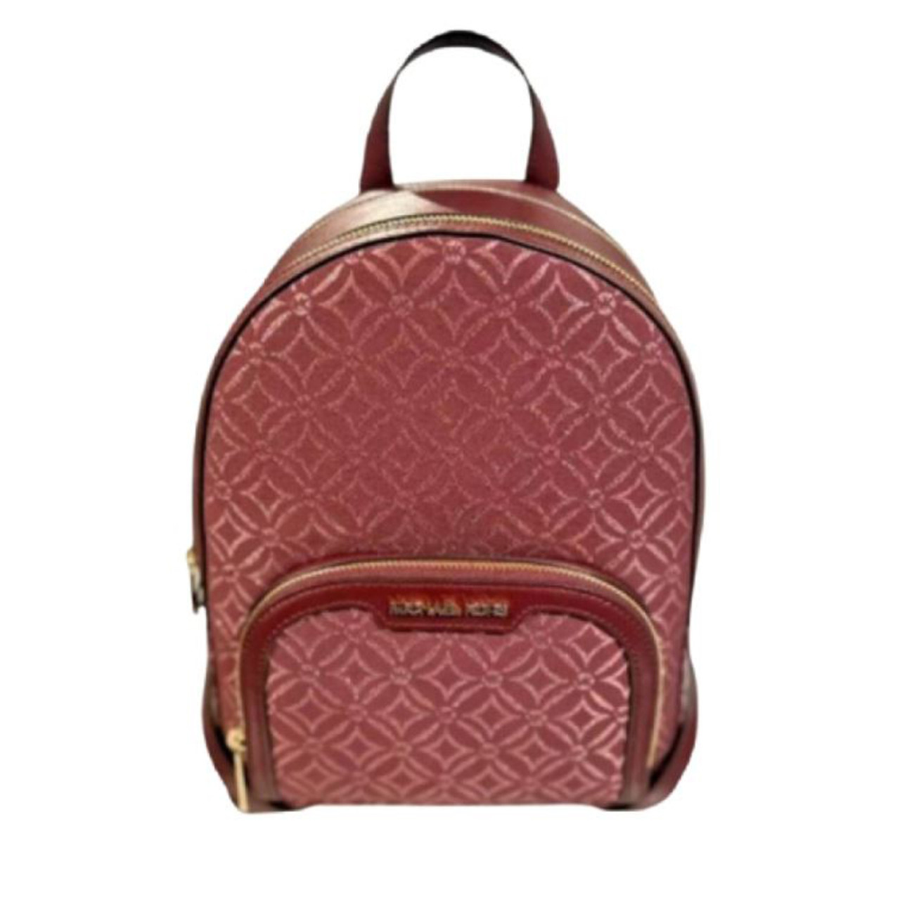 Michael Kors Jaycee Medium Logo Backpack (Oxblood 