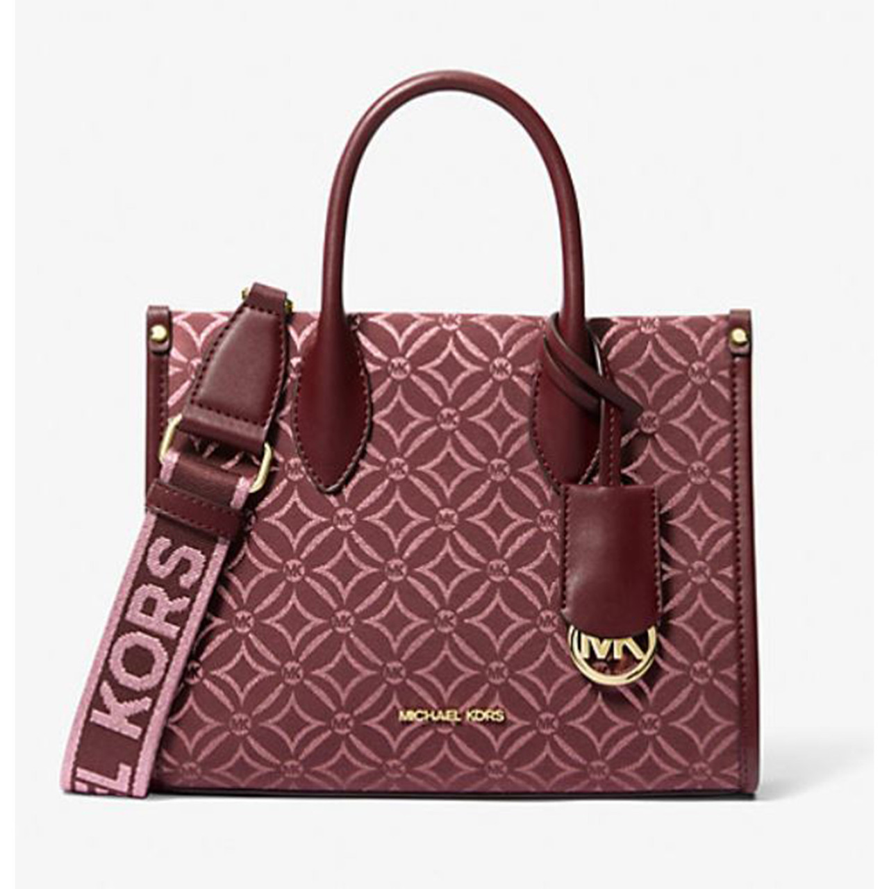 Michael Kors Mirella Small Metallic Logo Jacquard Crossbody