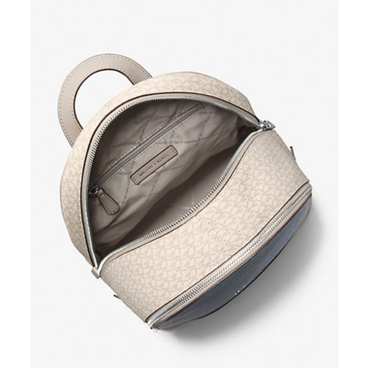 Michael Kors Rhea Medium Backpack in Optic White Multi Colorblock Michael Kors Rhea Medium Color-Block Signature Logo Backpack  main image 2