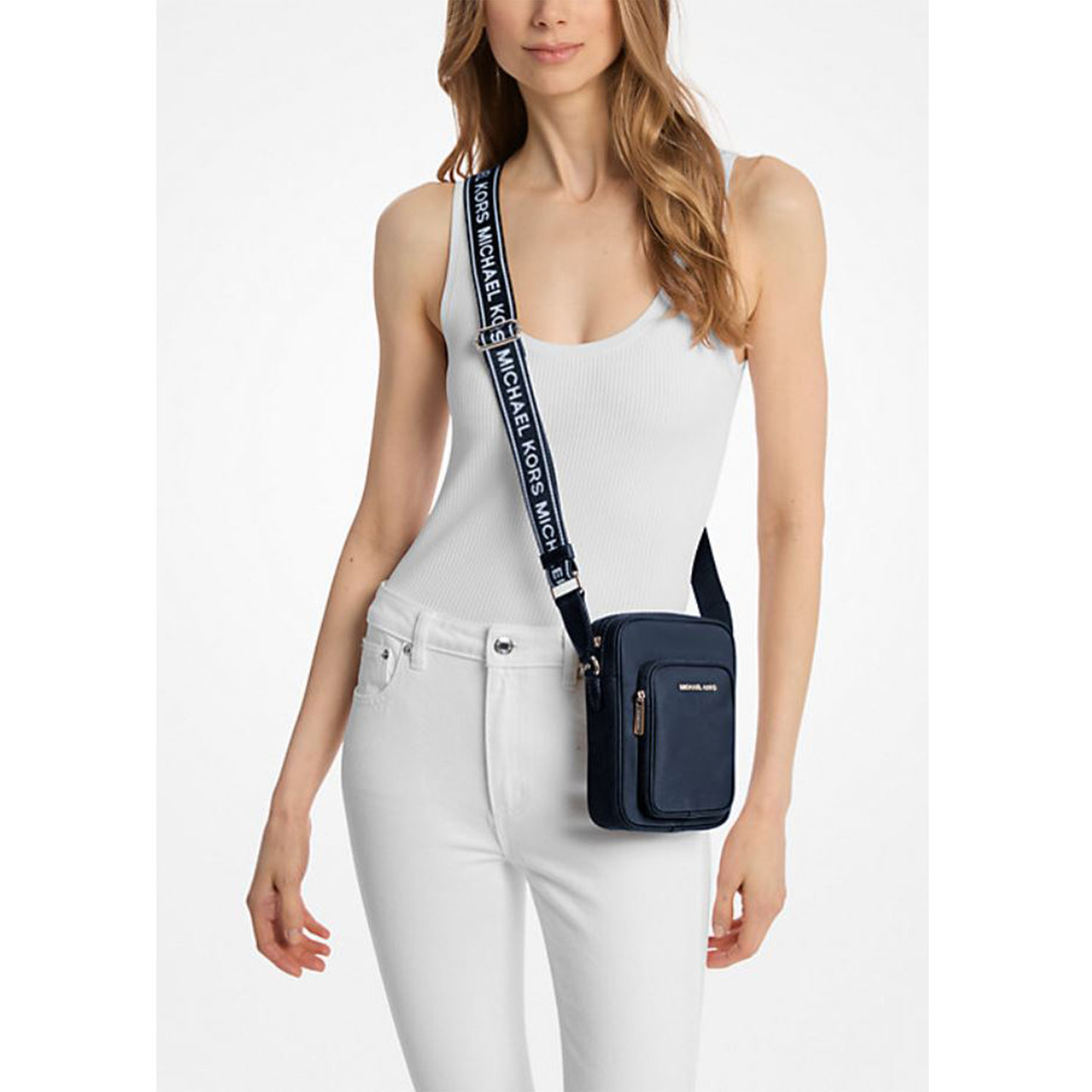 Michael Kors Khai Nylon Crossbody Bag (Navy) 35T5S5FC5C-Navy