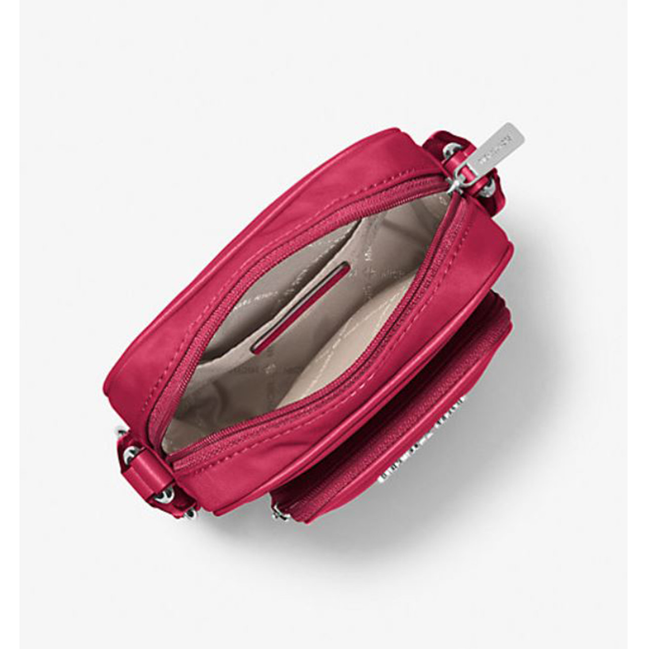 Michael Kors Khai Nylon Crossbody Bag (DK Raspberry) 35T5S5FC5C
