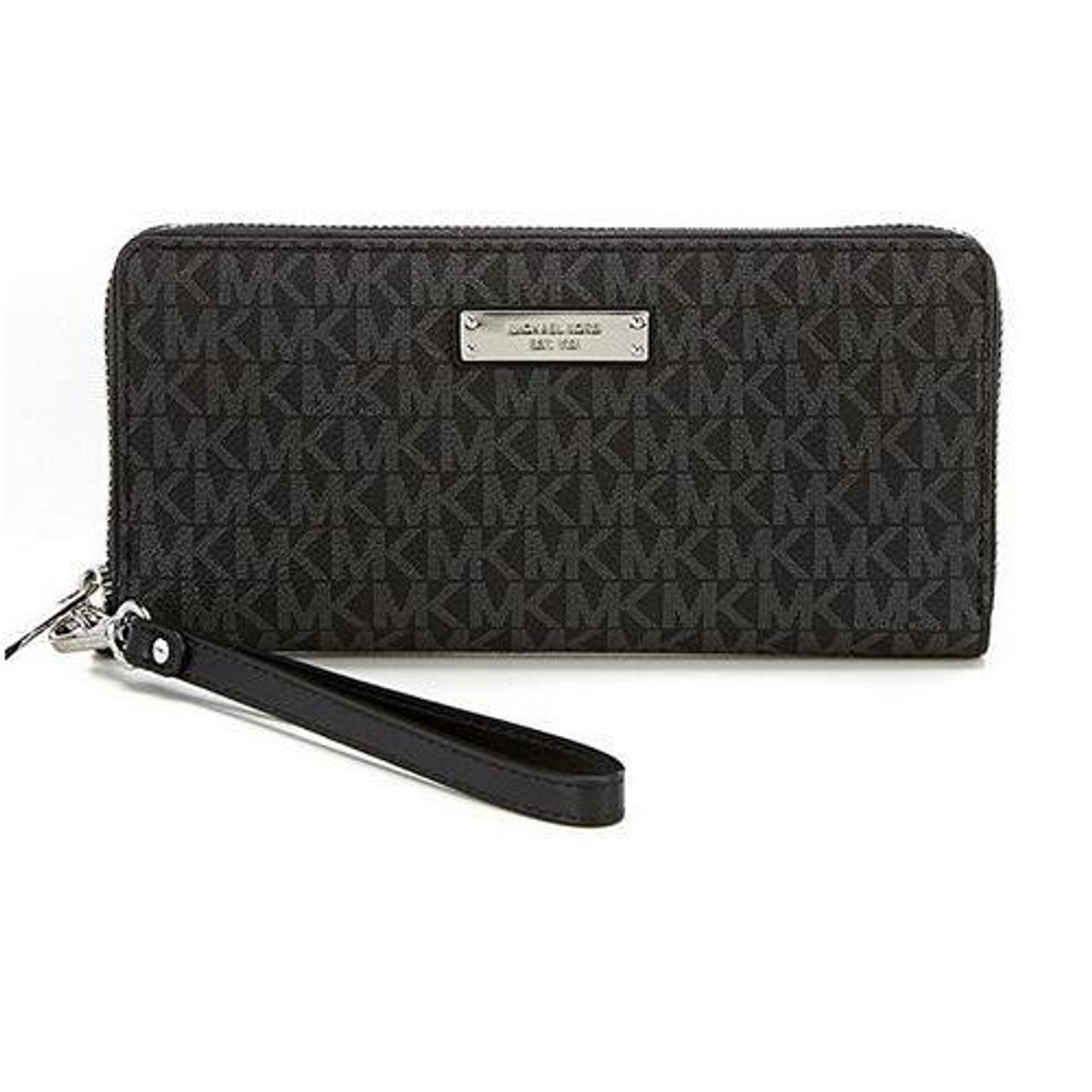 michael kors jet set continental wallet black