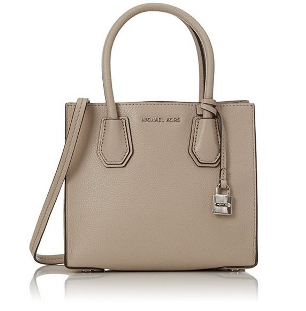 Michael Kors Mercer Large Bonded Leather Tote - Cement 30F6SM9T3L