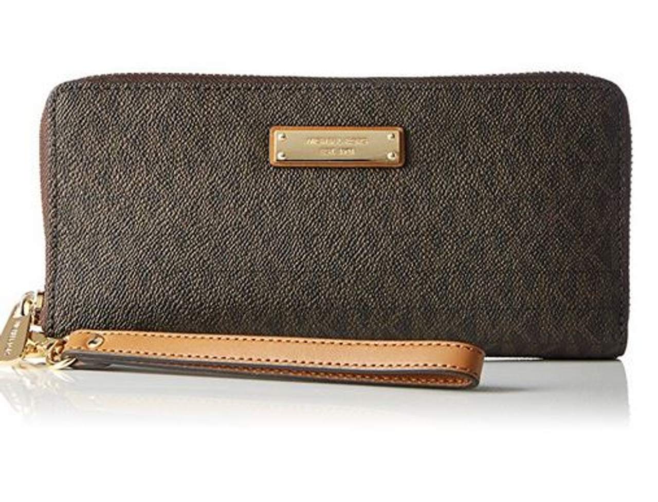 michael kors logo continental wristlet