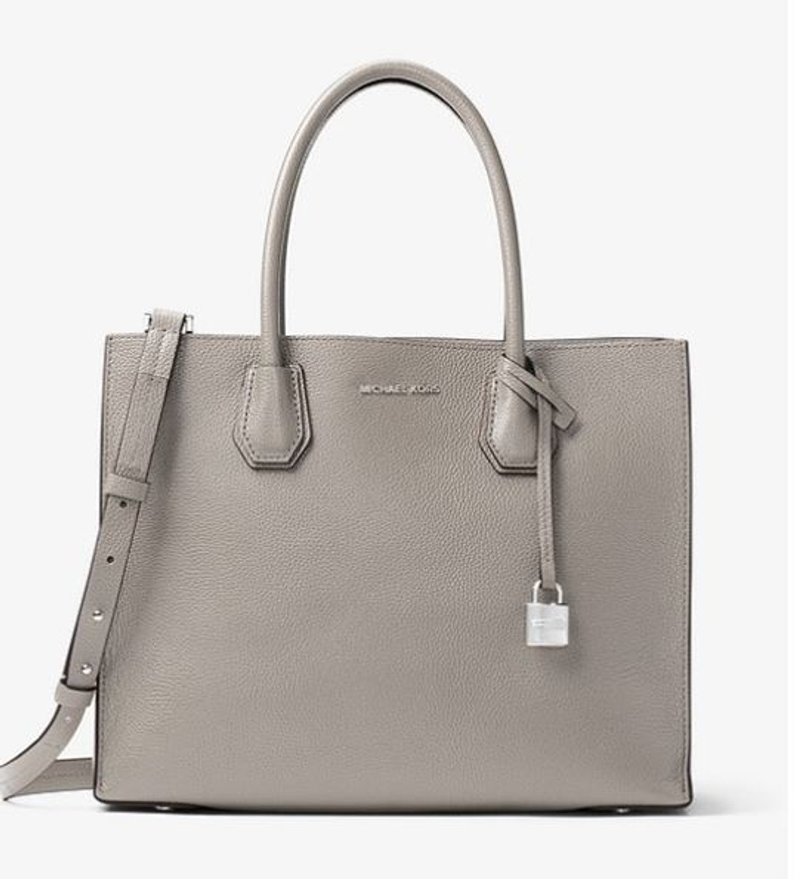 Amazon.com: Michael Kors Jet Set Large Pocket MF Tote Saffiano Leather (Pearl  Grey/Silver) : Clothing, Shoes & Jewelry