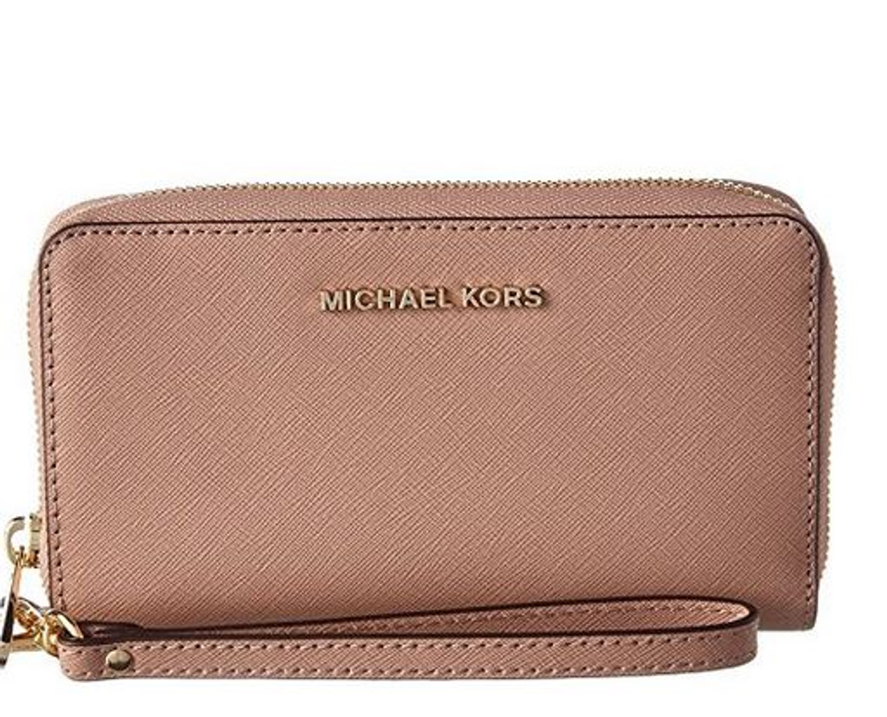 Michael kors women's jet set clearance travel large smartphone wristlet