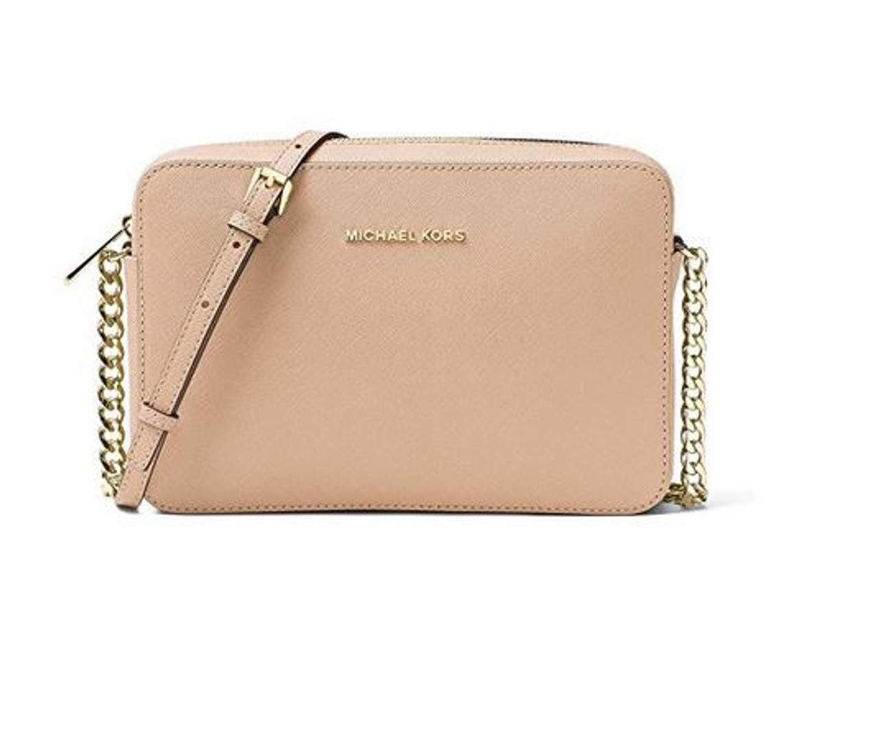 Michael Kors Jet Set East West Chain Crossbody Vanilla MK Powder Blush Pink  Bundled with Michael Kors Jet Set Card Holder in Ballet … - AllGlitters