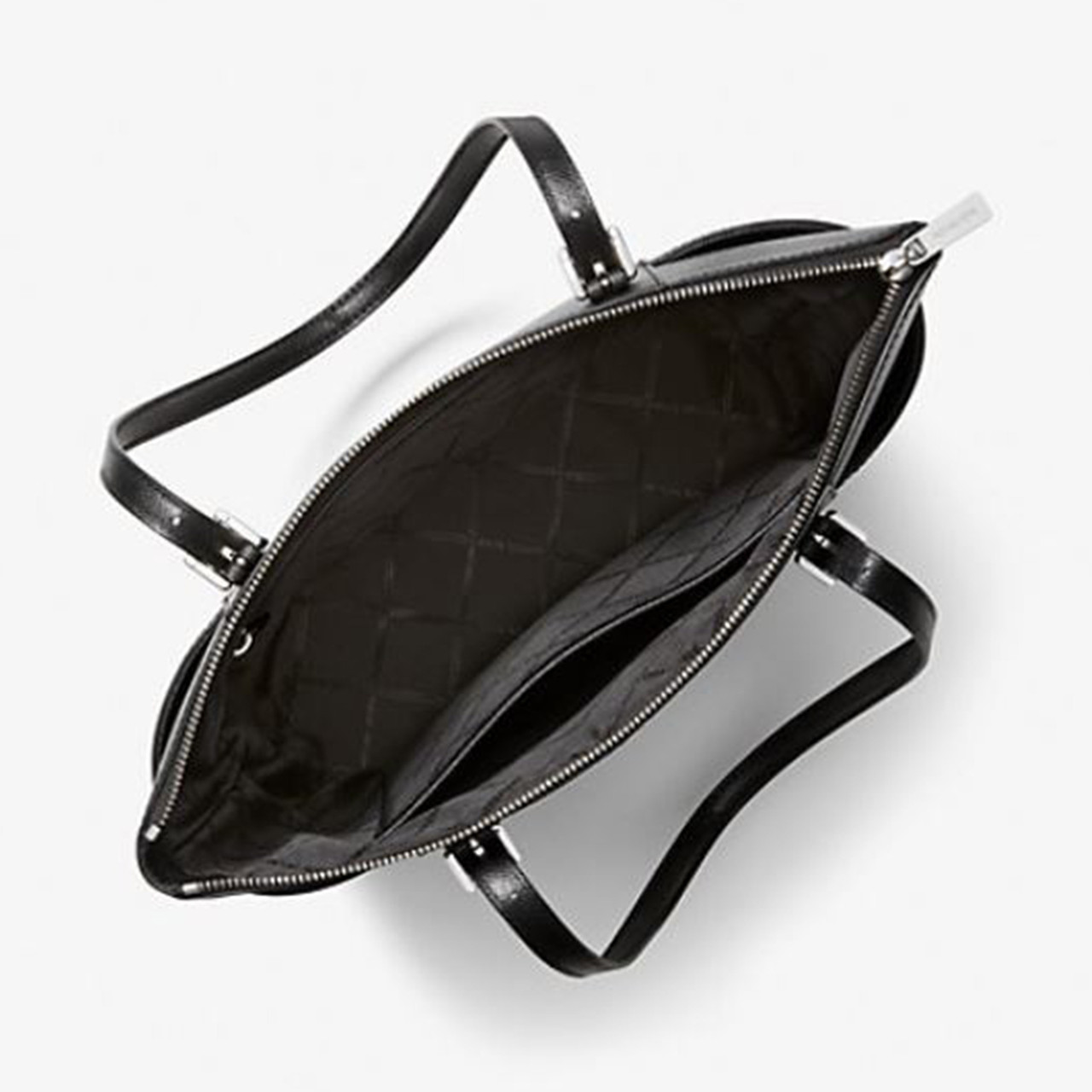 jet set saffiano travel tote bag black Michael Michael Kors Small Leather Top-Zip timeless black colorway makes this Michael Kors creation incredibly versatile Michael Kors Jet Set Travel