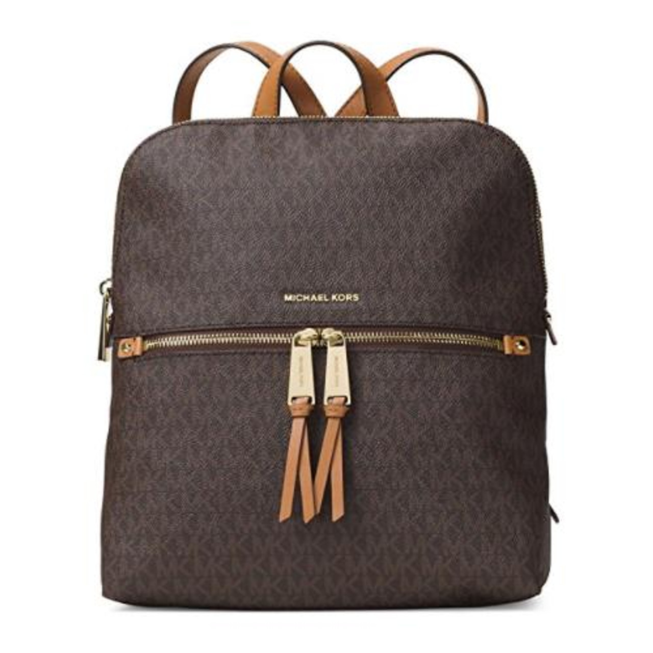 michael michael kors rhea medium slim leather backpack