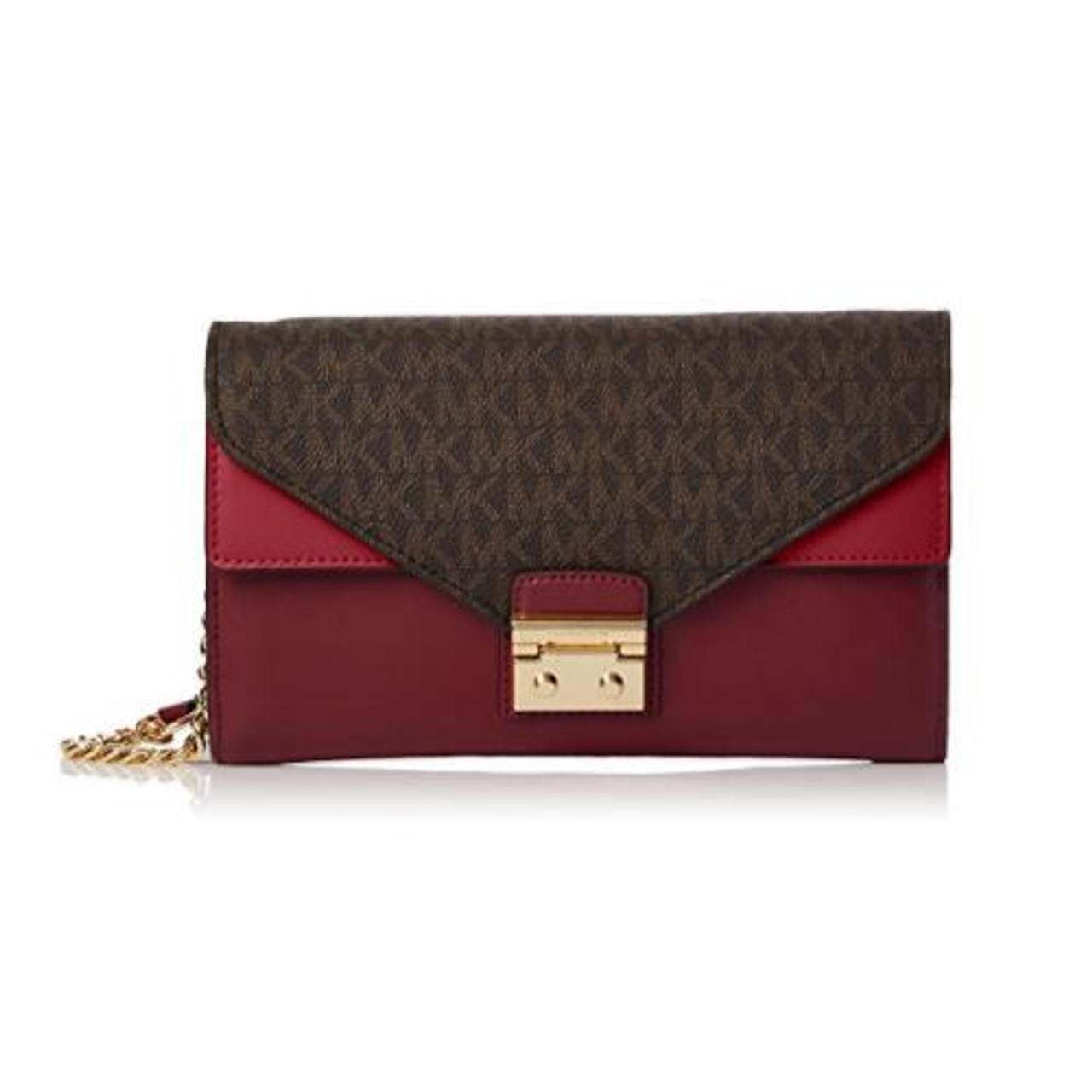 michael kors sloan leather chain wallet