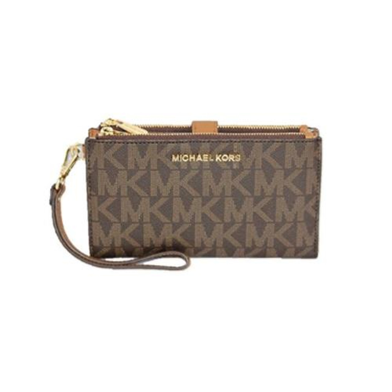 michael kors wristlet double zip