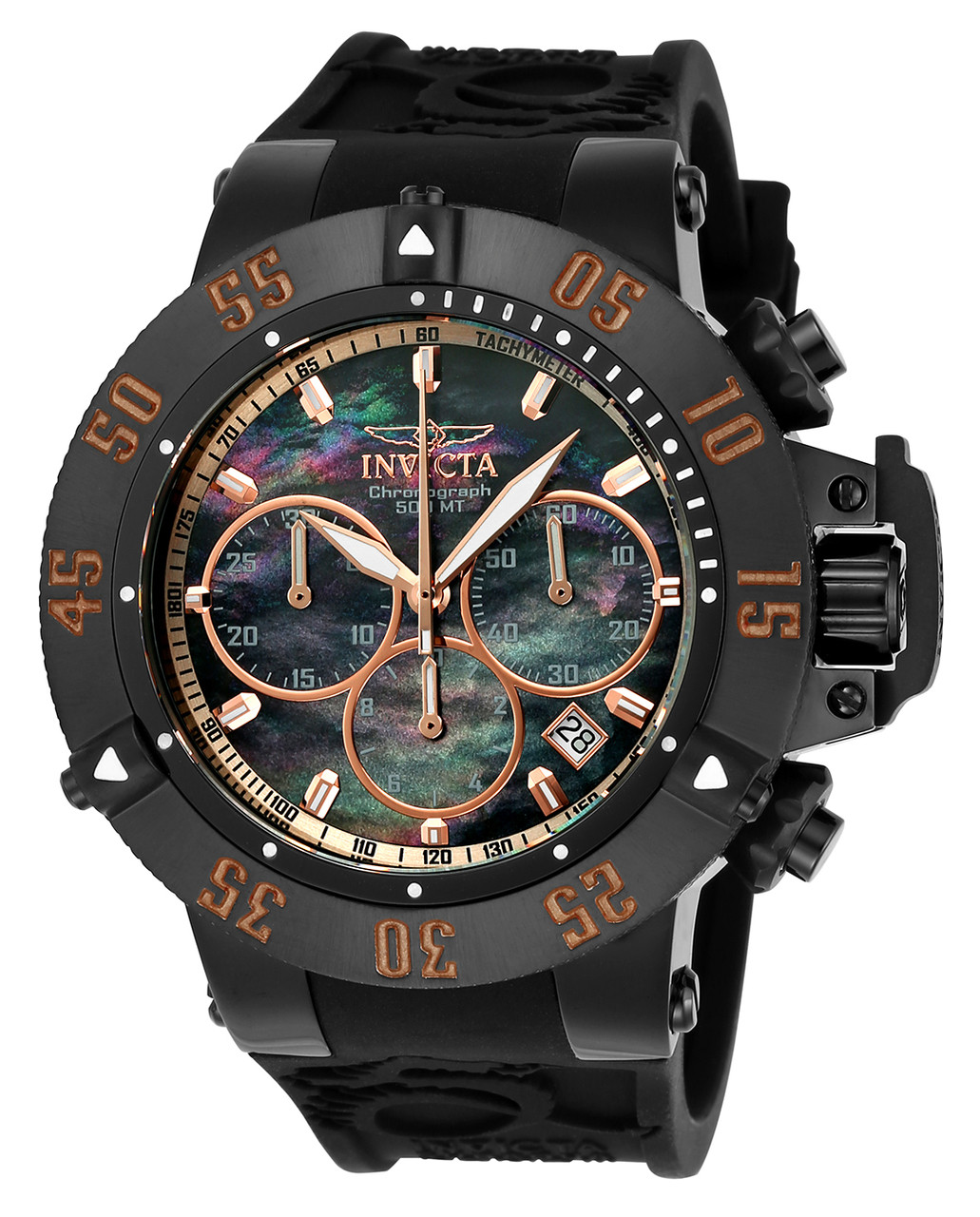 Invicta Men's 22921 Subaqua Quartz Chronograph Black, Rose Gold