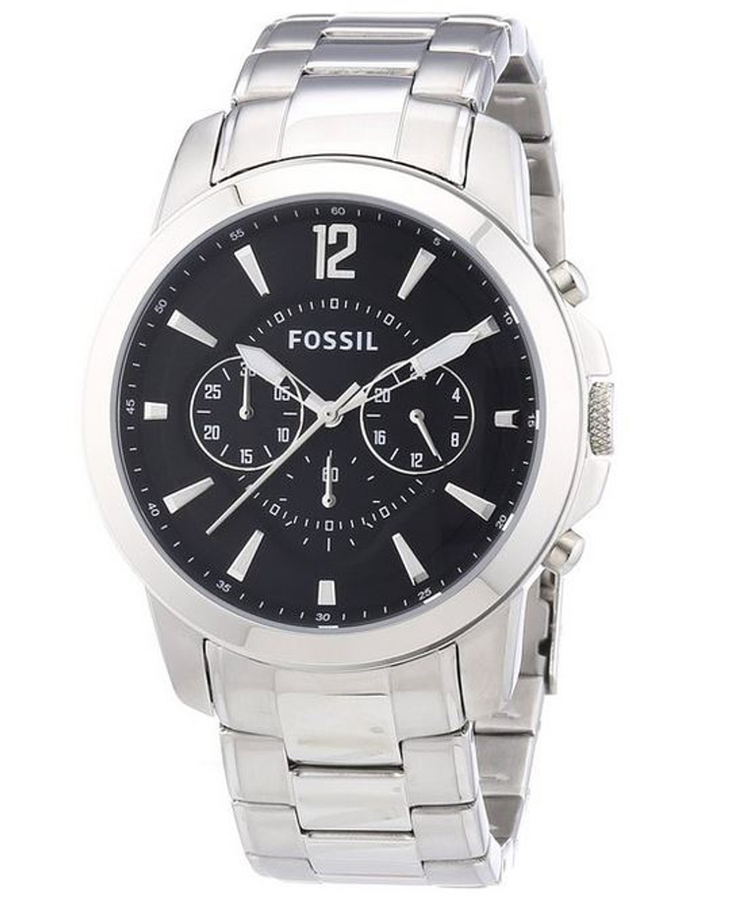 Fossil Men's FS4532 Stainless Steel Bracelet Black Analog Dial ...
