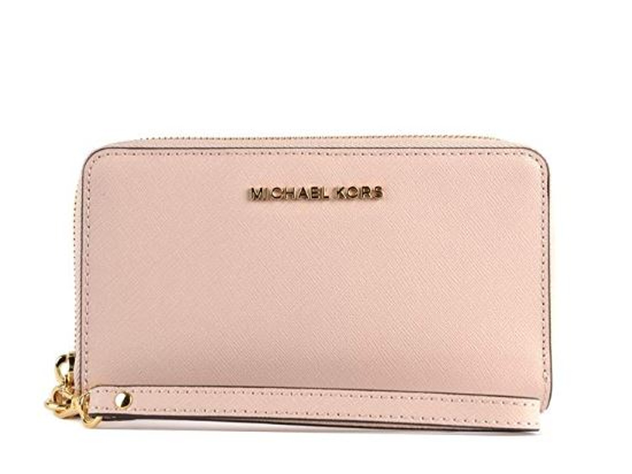 Michael Kors, Bags, Michael Kors Jet Set Travel Wallet Phone Case  Wristlet Pink