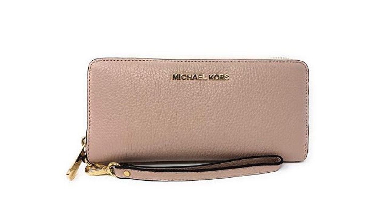 michael kors jet set travel leather continental wristlet