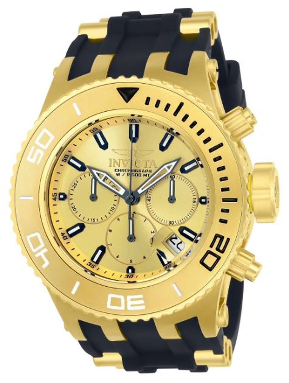 Invicta Men s 22365 Subaqua Quartz 3 Hand Gold Dial Watch