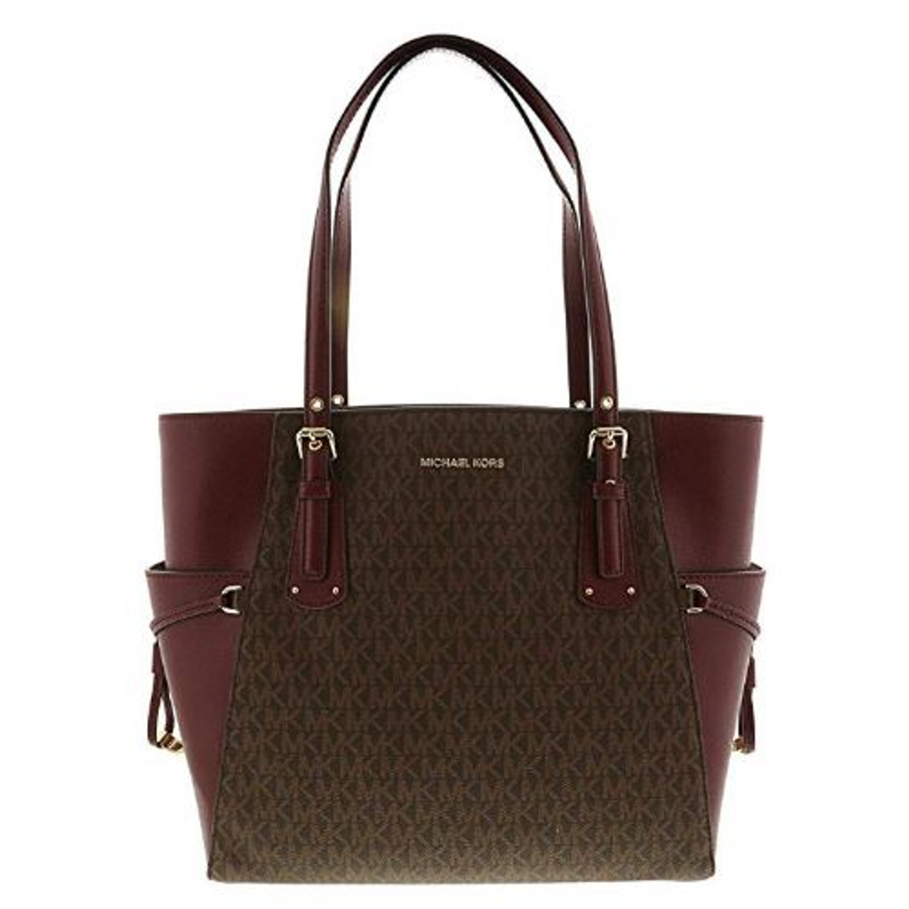 michael kors voyager east west tote oxblood