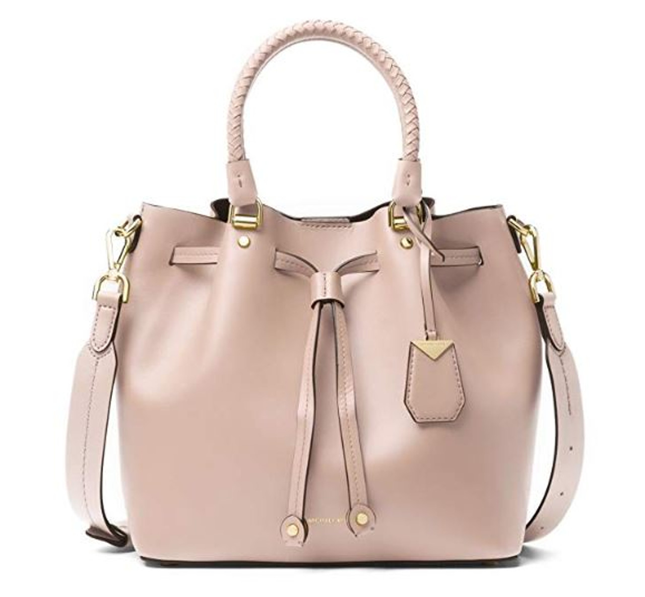 michael kors leather bucket bag