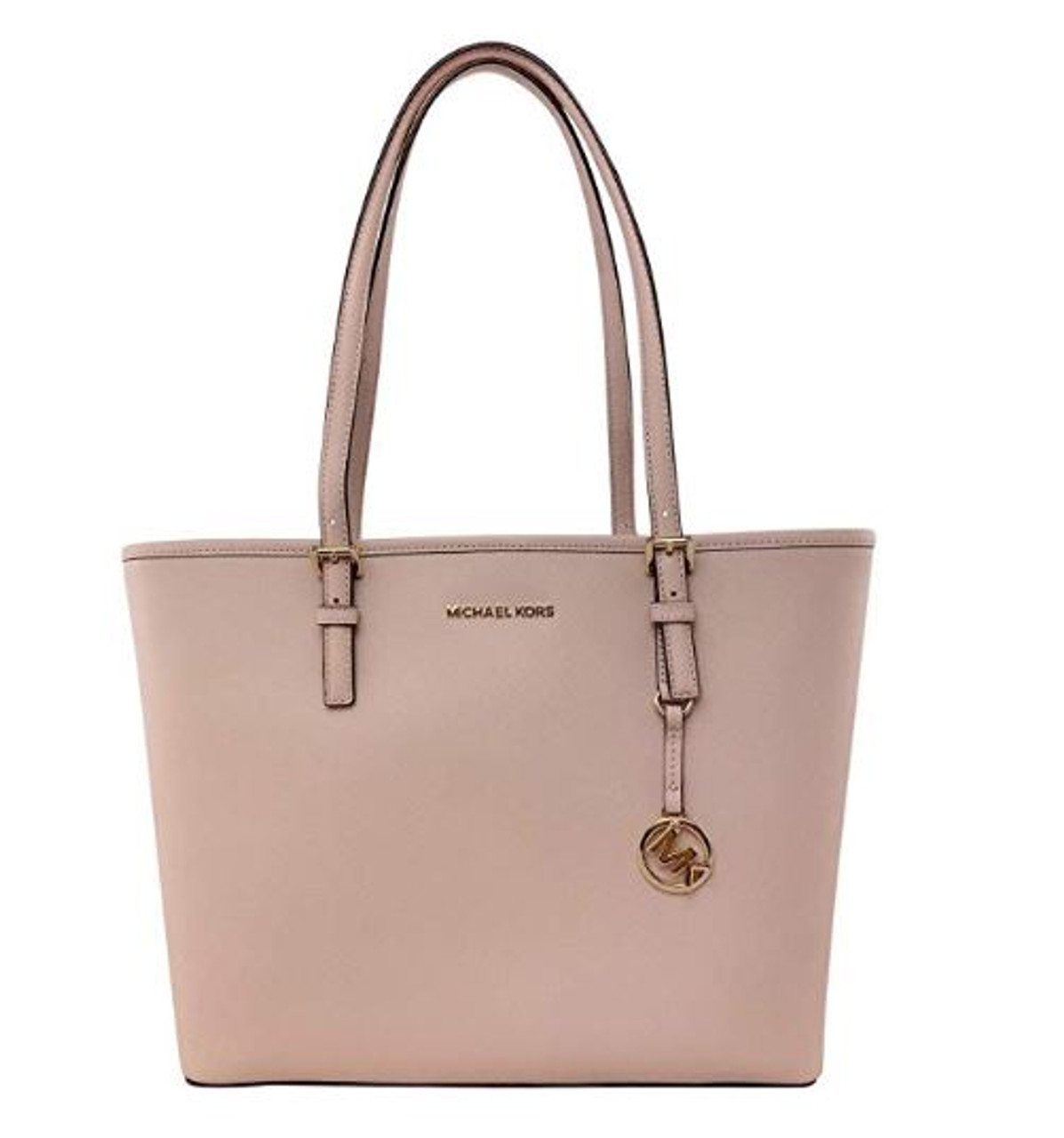 MICHAEL Michael Kors, Bags, Women Pink Jet Set Medium Saffiano Leather  Top Zip Tote Bag