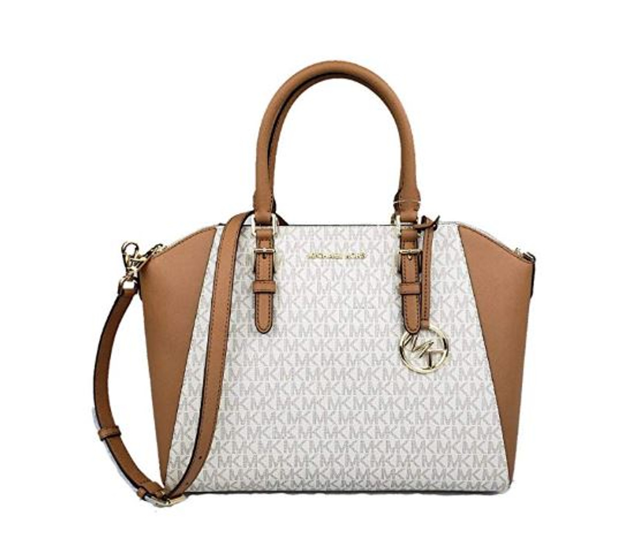 michael kors large satchel vanilla