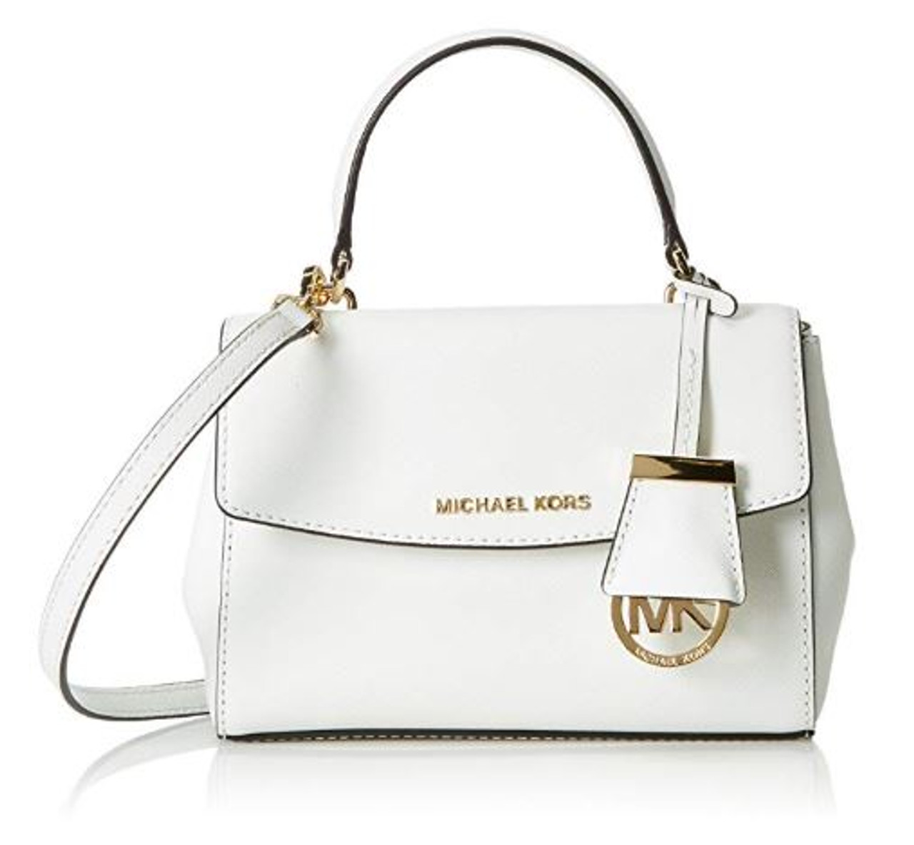 MICHAEL Michael Kors Women's Ava Extra Small Satchel, Optic White, One Size  32F5GAVC1L-085 - AllGlitters