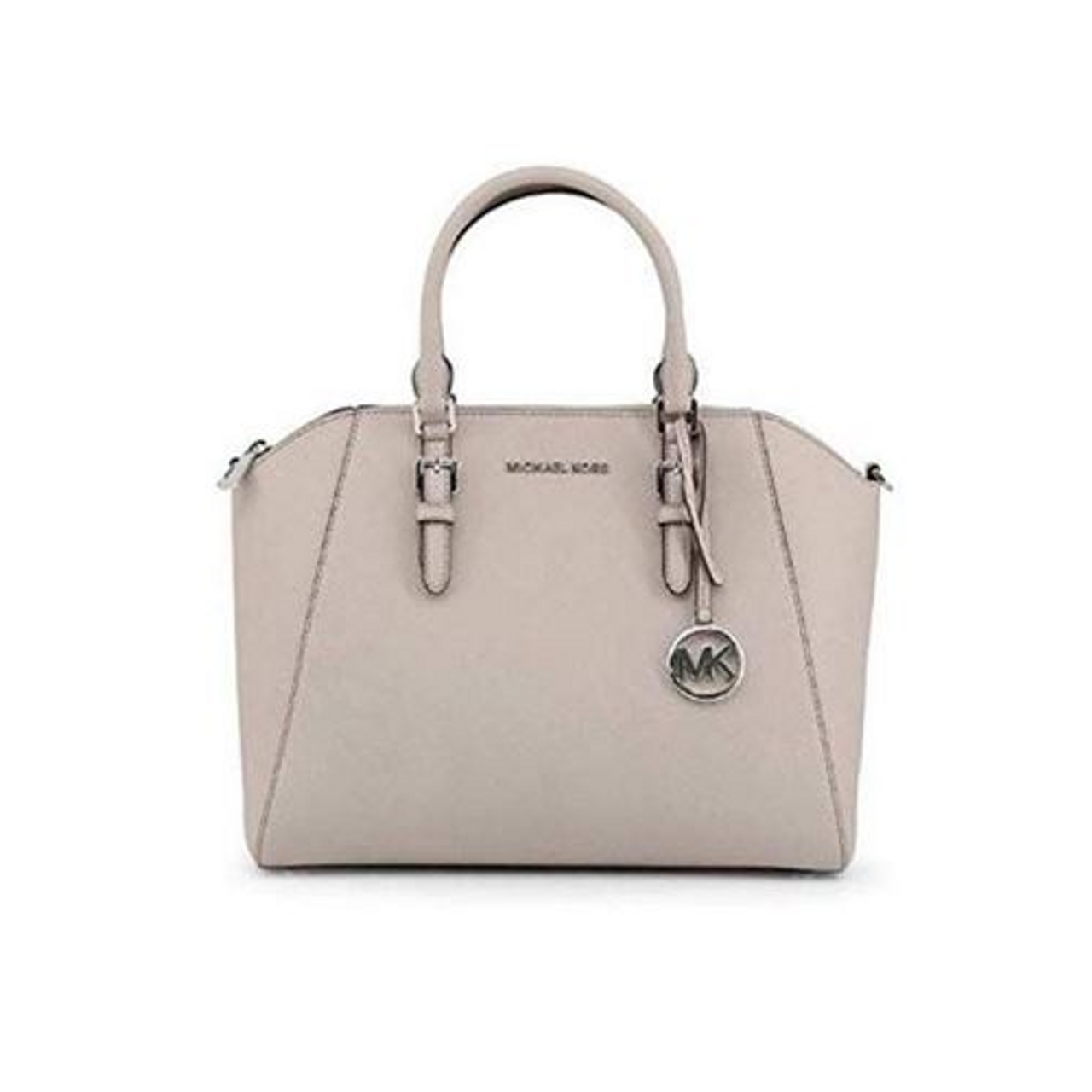 Michael Kors Selma Medium Top Zip Satchel - Pearl Grey