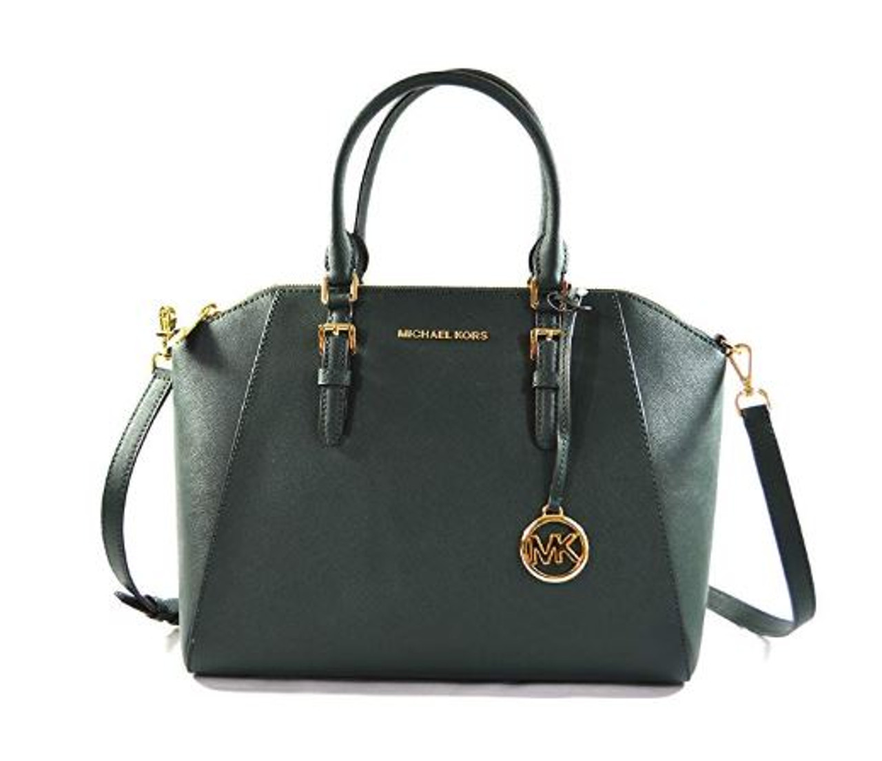 michael kors racing green handbag