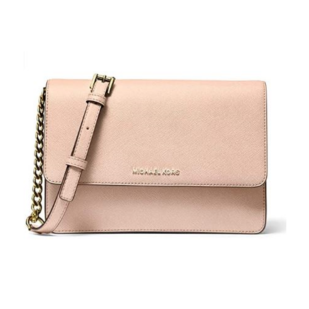 Amazoncom Michael Kors Jet Set East West Chain Crossbody Vanilla MK  Powder Blush Pink Bundled with Card Holder in Ballet  Clothing Shoes   Jewelry