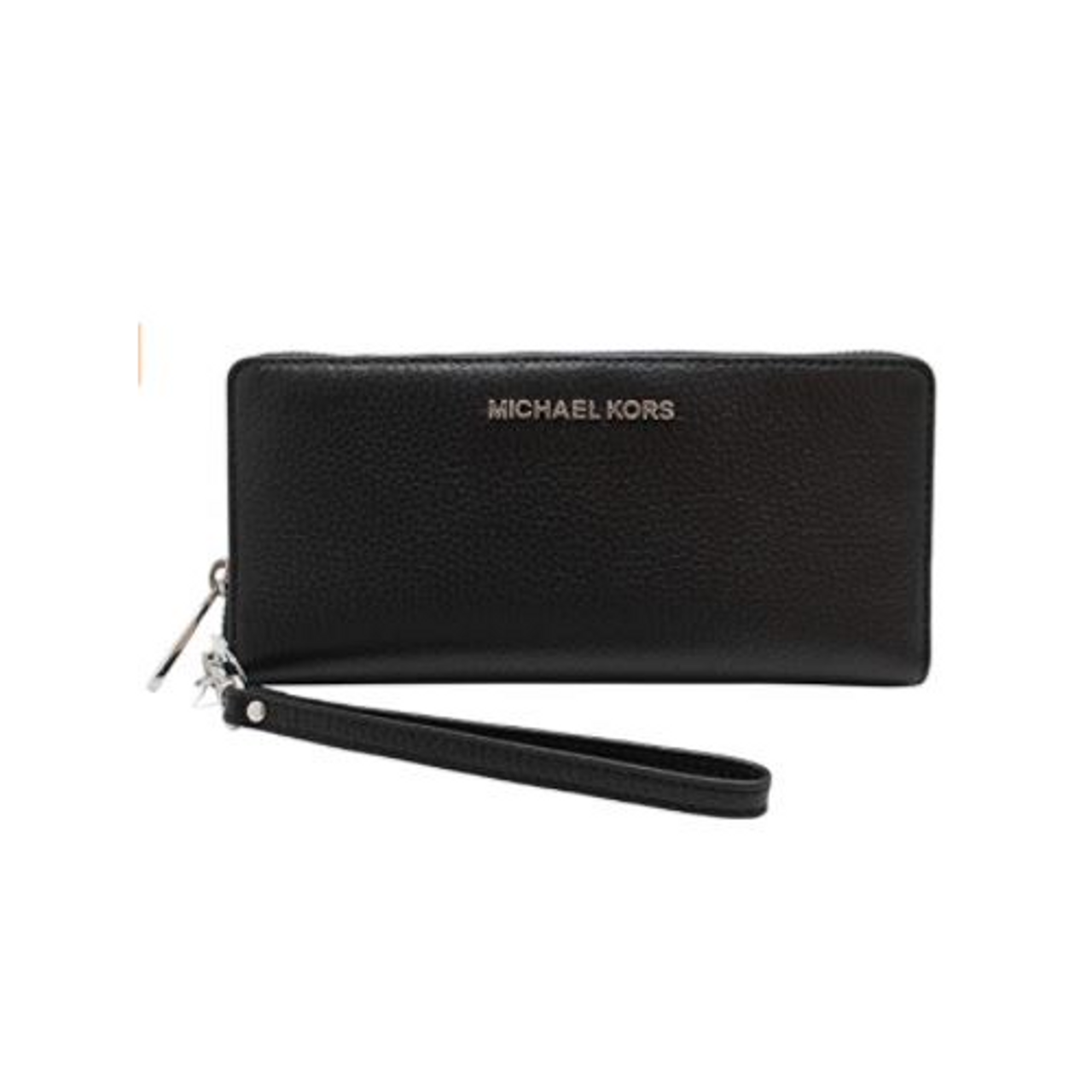 michael kors black wallet with silver hardware