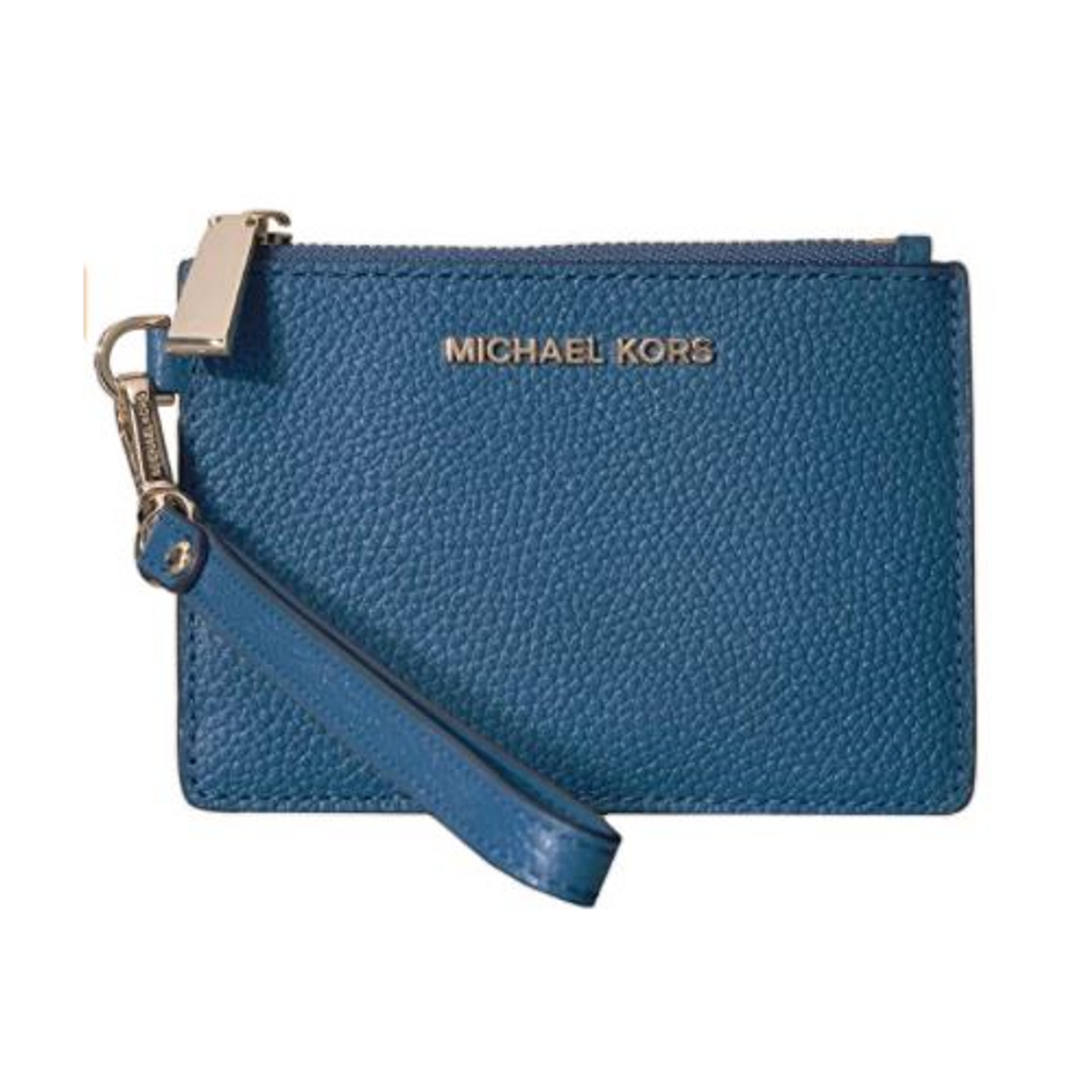 Michael Kors Kala Small Dark Chambray Signature Leather Flap Key Ring   handmethebagcom