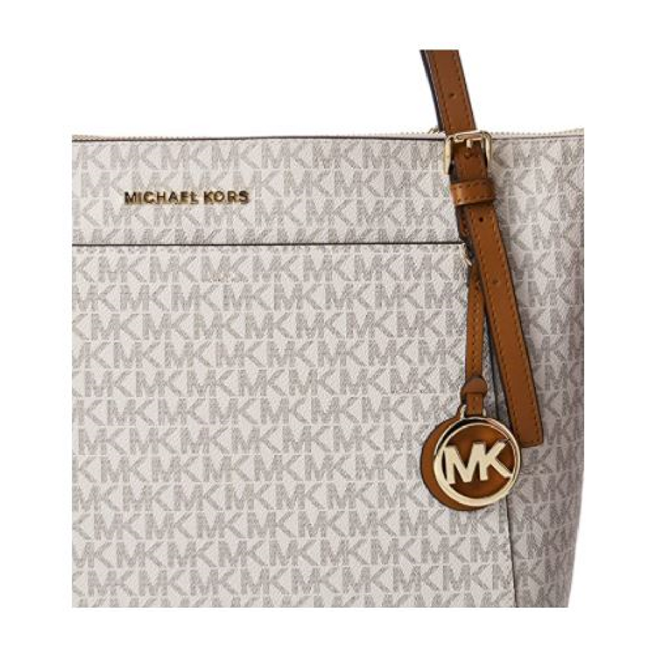 MICHAEL KORS VOYAGER LARGE EAST WEST TOP ZIP TOTE SHOULDER TOTE