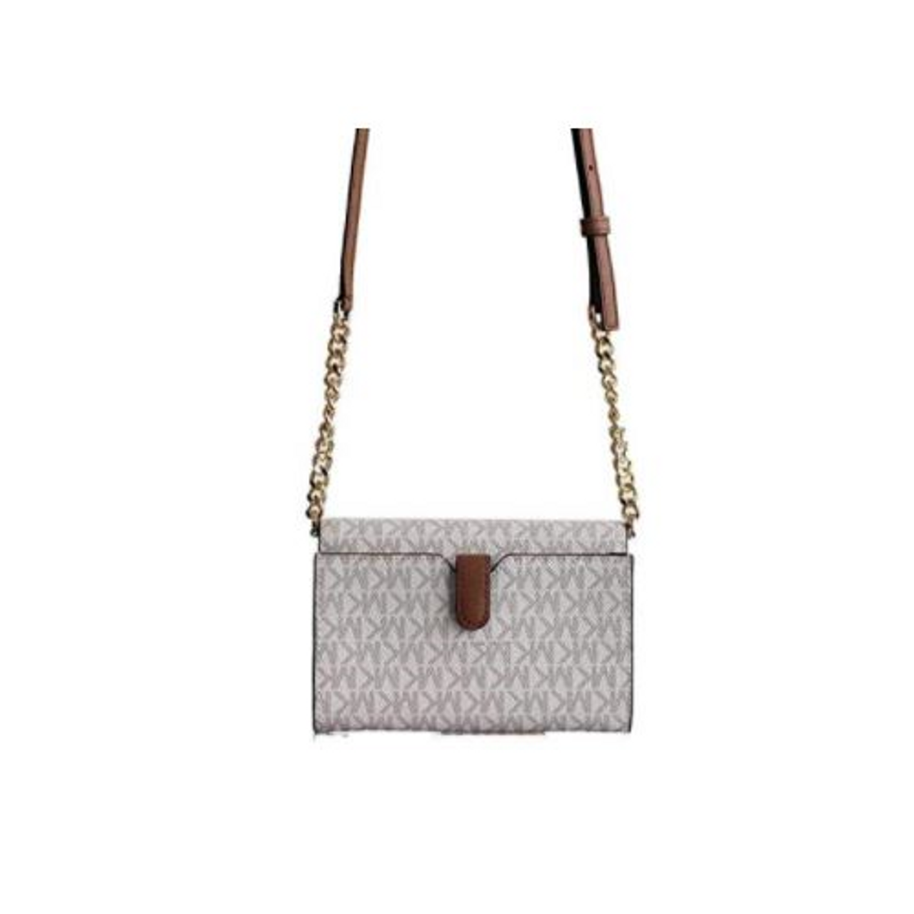 Michael Kors Suri Medium Bucket Bag Crossbody Pearl Grey Saffiano Leather  White