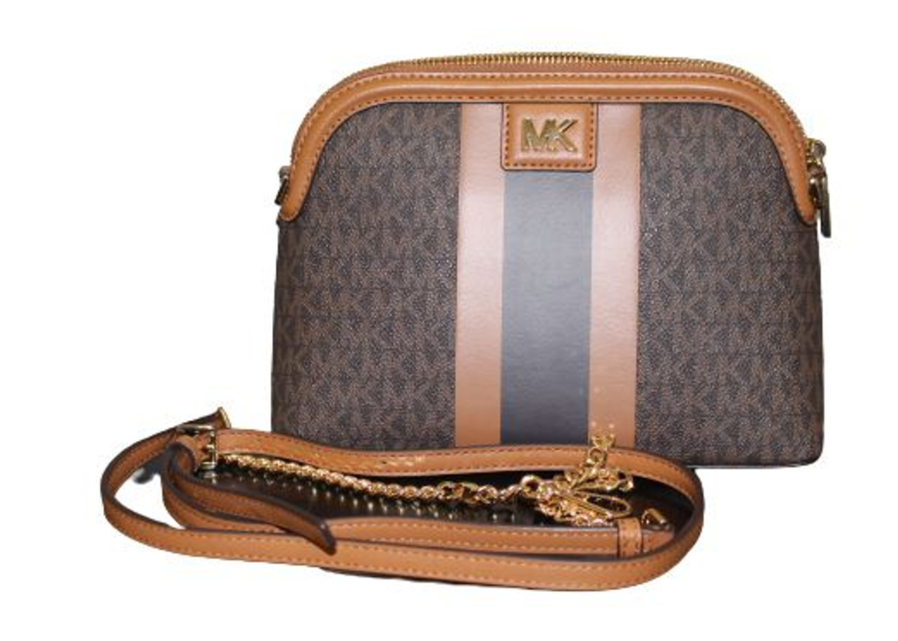 Michael Michael Kors Large Logo Stripe Dome Crossbody Bag Online, SAVE 50%.