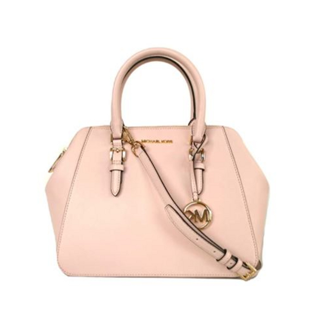 Michael Kors Charlotte Large satchel (powder blush) … - AllGlitters