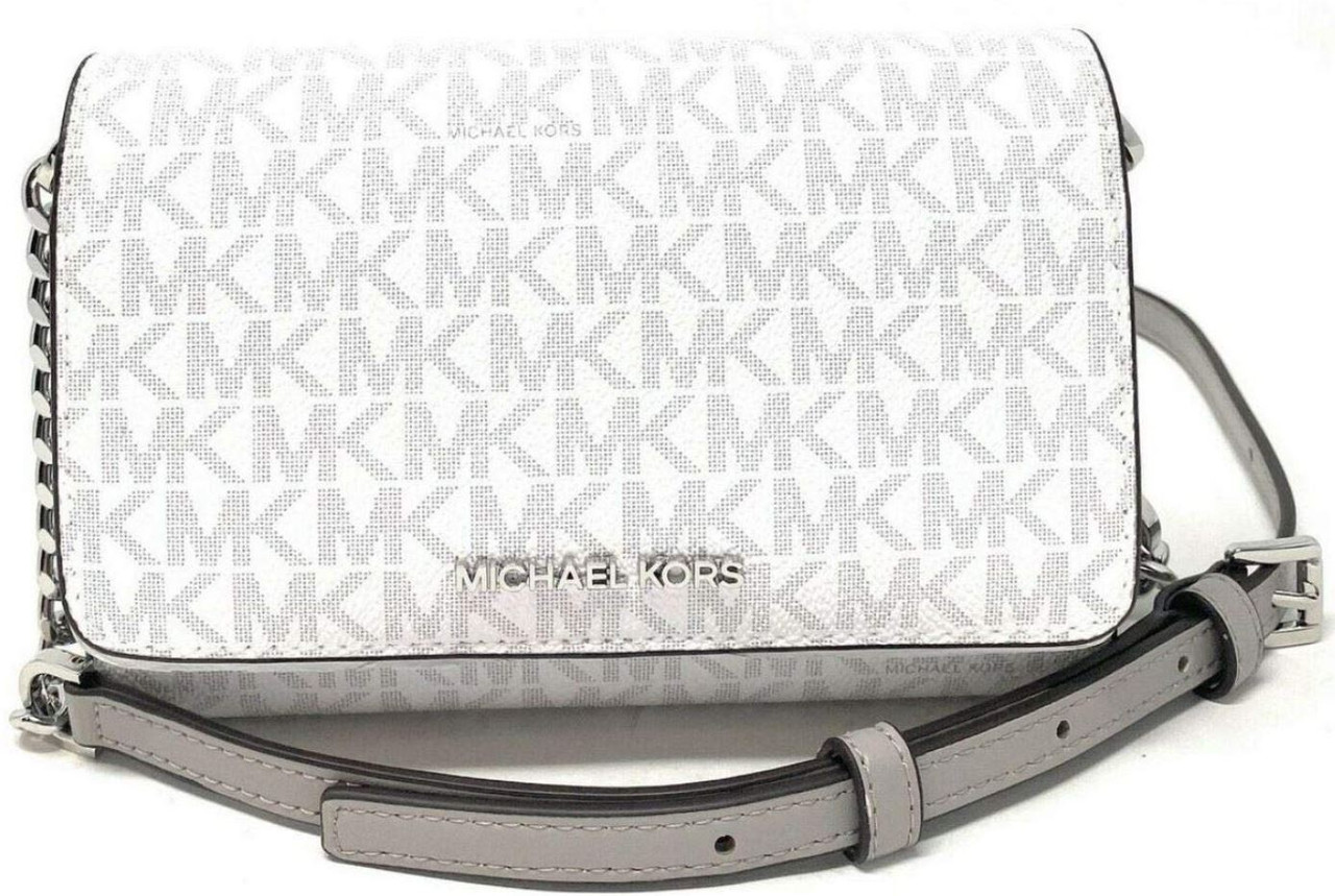 Michael Kors Women's Logo Smartphone Crossbody Bag - White - Shoulder Bags
