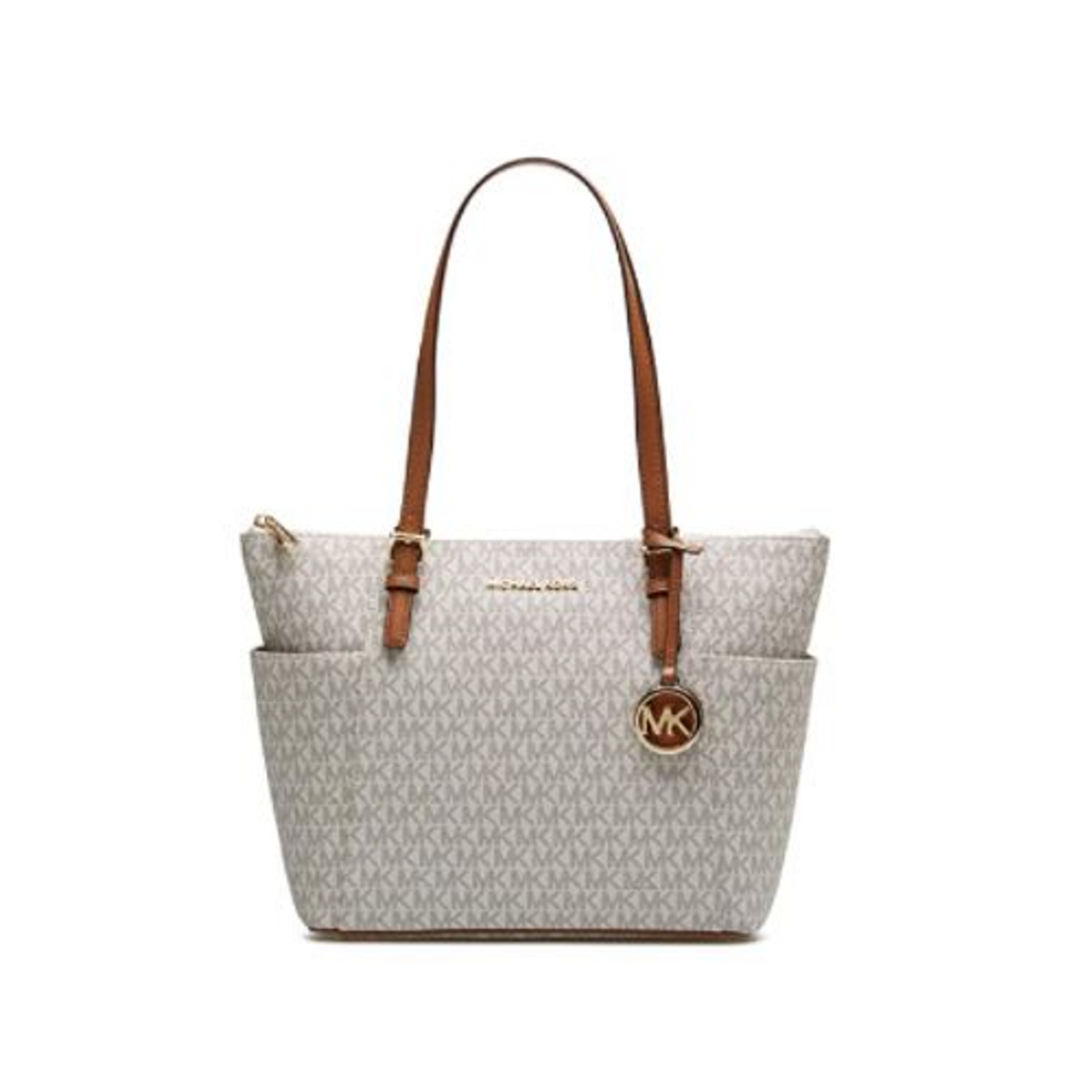 Michael Kors Michael Jet Set Travel Top Zip Tote in White