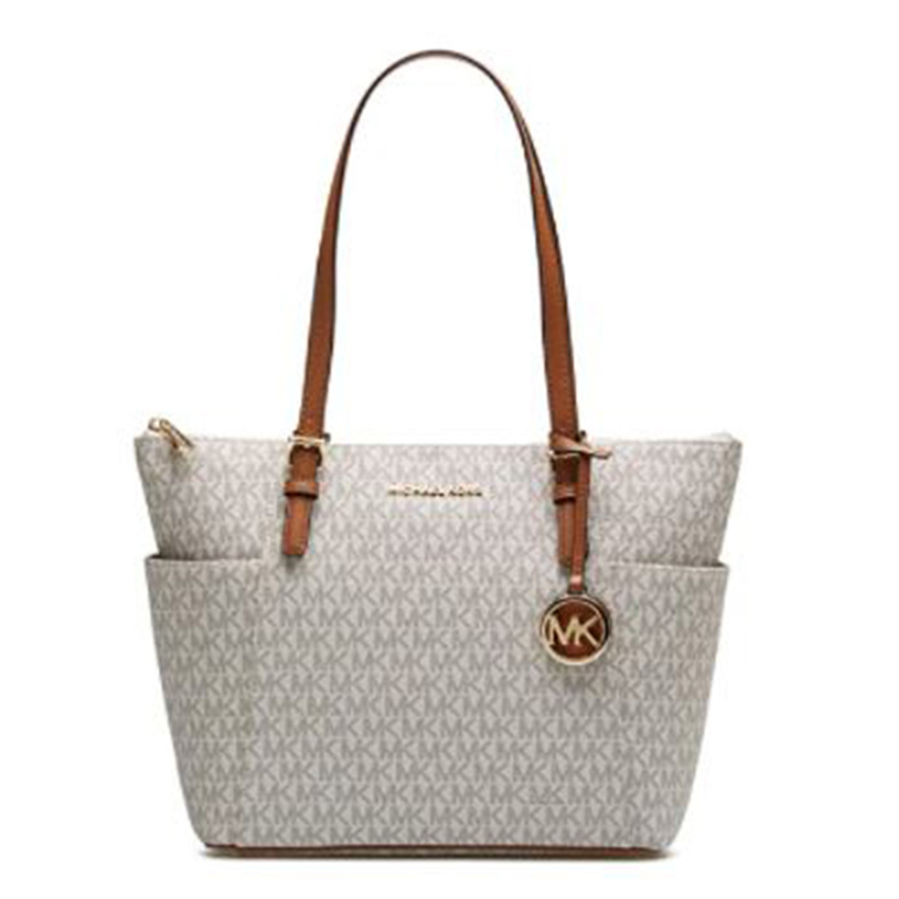 MICHAEL Michael Kors Jet Set Item East/West Top Zip Tote Vanilla
