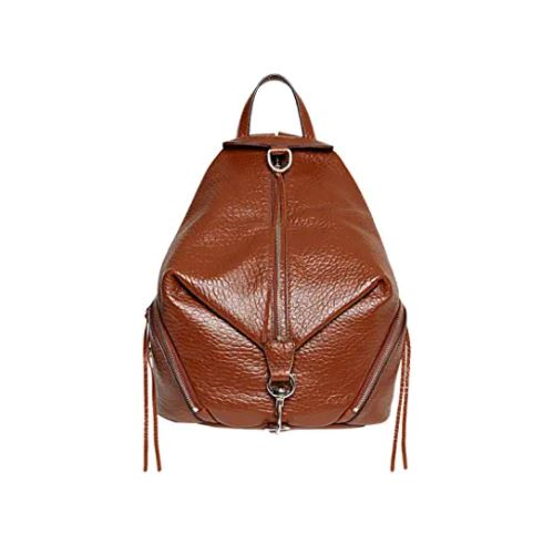 Rebecca Minkoff Julian backpack in brown pebbled leather Amazon.com: Rebecca Minkoff womens Medium Julian Backpack  main image 3