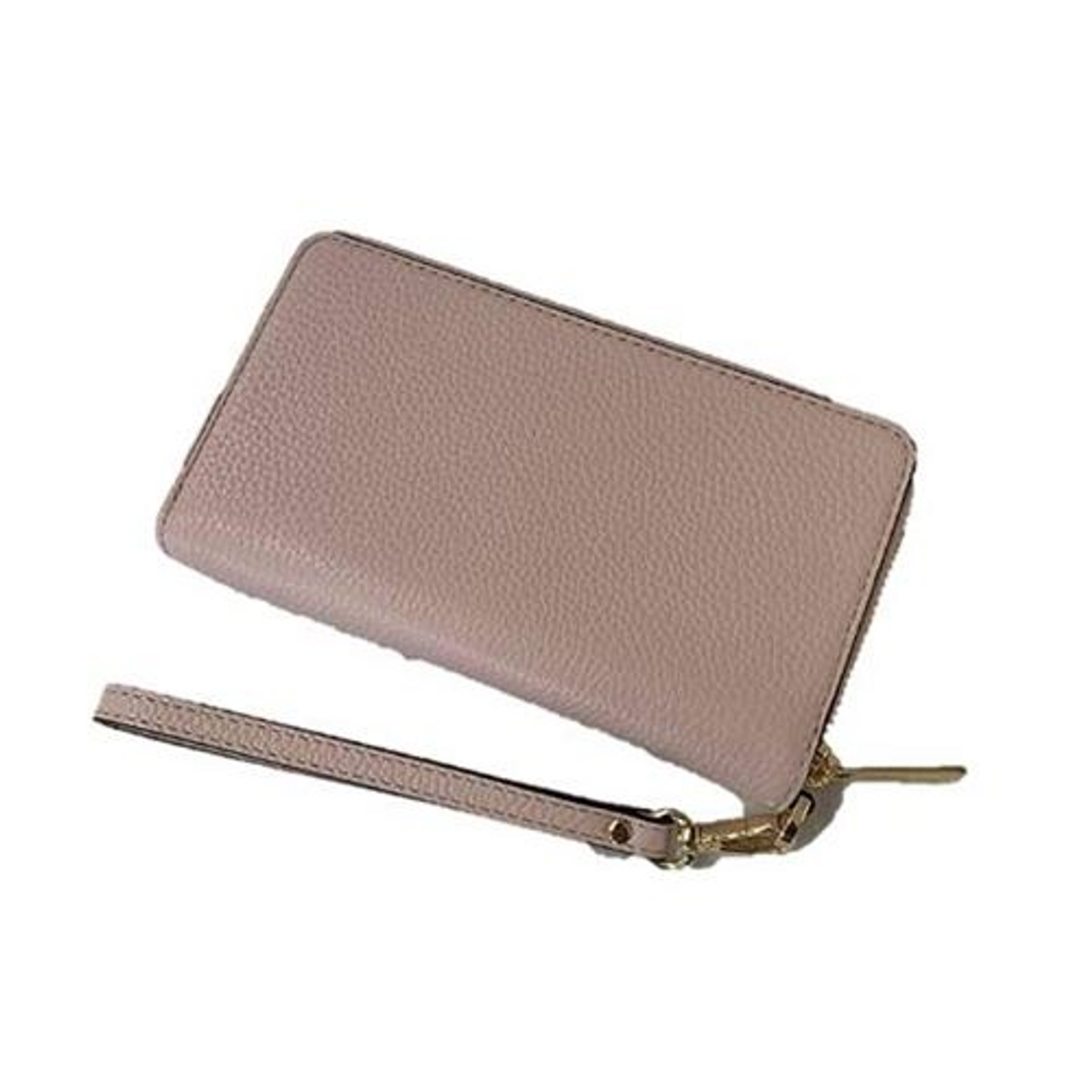 Michael Kors Jet Set Travel Large Flat Multifunction Phone Case Wristlet  Pebble Leather