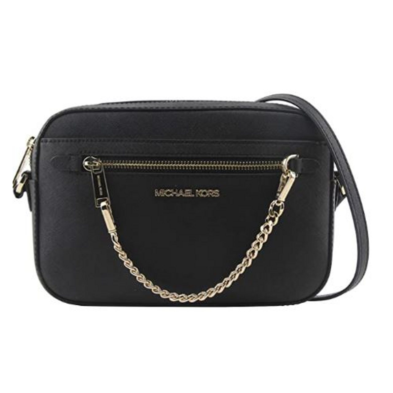 Michael Kors Jet Set Large East West Crossbody Black Saffiano