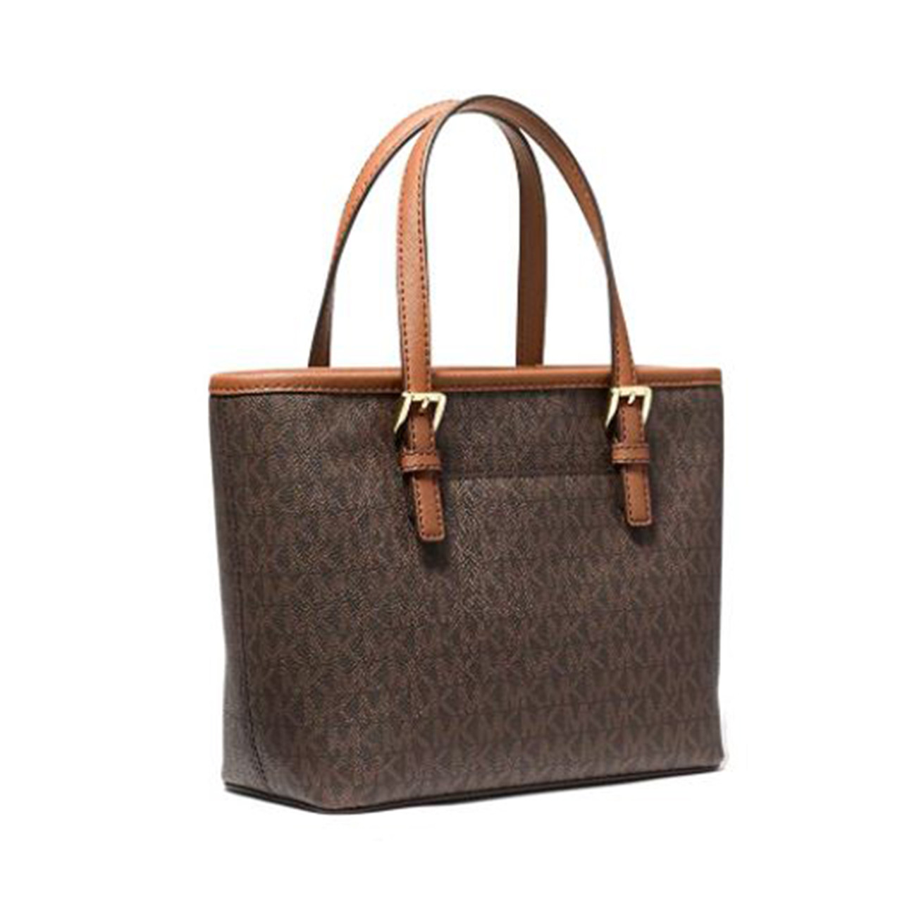 Michael Kors Jet Set Travel Convertible Carryall Top Zip Logo Tote