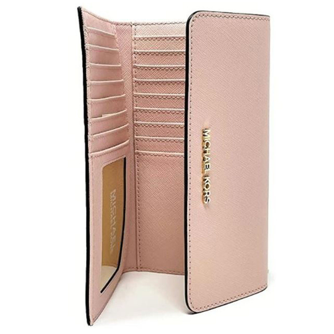 Michael Kors Women's Jet Set Travel Large Trifold Wallet In