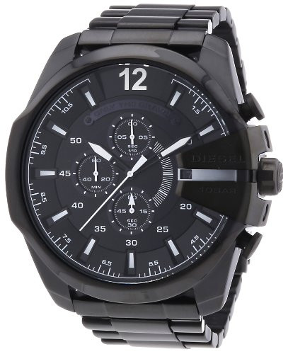 Diesel Men's DZ7125 Black SBA Oversized AnalogDigital Black and Silver