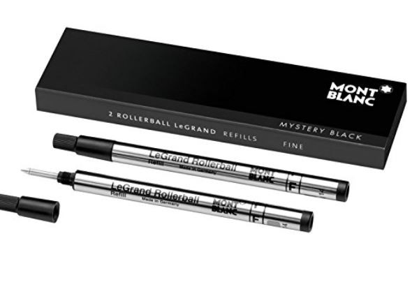 Mont Blanc Rollerball Pen Refill, Fine Pt, 2/PK, Black (MNB107881) … AllGlitters